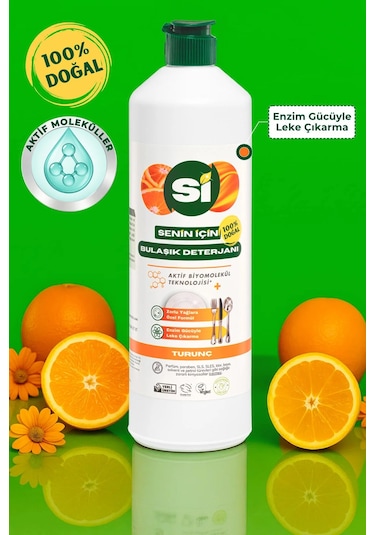 Si Senin İçin %100 Doğal Bulaşık Deterjanı Turunç Yağlı 750 Ml.