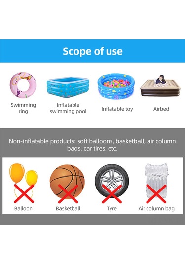 Vkemall 5000kpa 35w Elektrikli Hava Pompa, İç/boşaltma Fonksiyonu, 2 Uçlu, Taşınabilir Mini Boyut, Havlu, Yatak, Yüzme Çemberi İçin