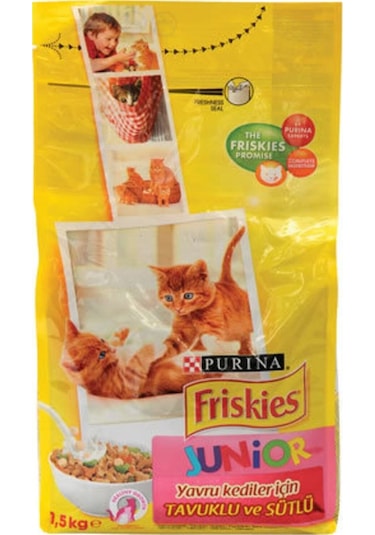 Purina Friskies Junior Tavuk Süt ve Sebzeli Yavru Kedi Maması 2 x 1500 G