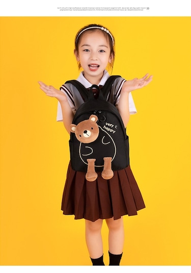 Çocuk Sevimli Ve Hafif Sırt Çantası-siyah