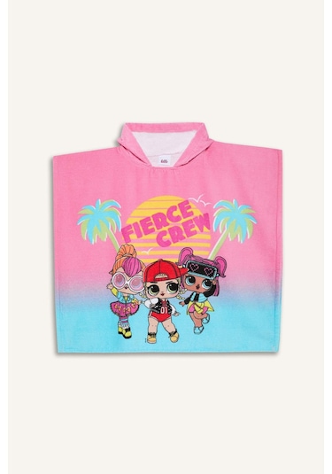 Defacto Kız Çocuk L.o.l. Surprise Desenli Pamuklu Panço Havlu C1423a825smbe106 MAvi