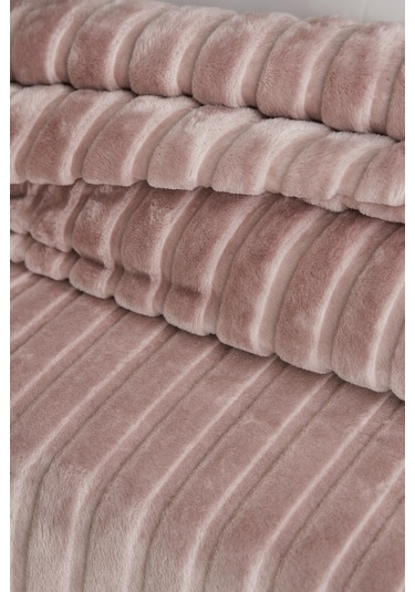 Gentle Tek Kişilik Battaniye 160 220 Pudra Pudra