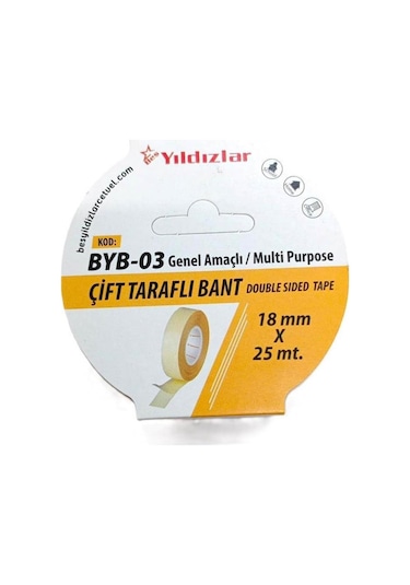 Yıldızlar Byb-03 Çift Tarafli Filmik Bant 18 Mm 25 Mt