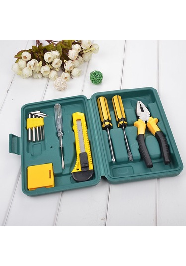 Skycity Mini 12 Parça Sarı Araç Ve Ev İçin Acil Tamir Seti - Çelik Ve Plastik Malzemeyle Tamir Gereçleri Çantası