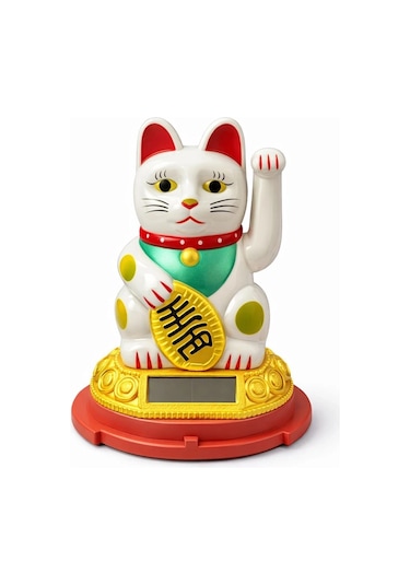 Güneş Enerjili Sallanan Şans Kedisi - Maneki Neko Alk4520
