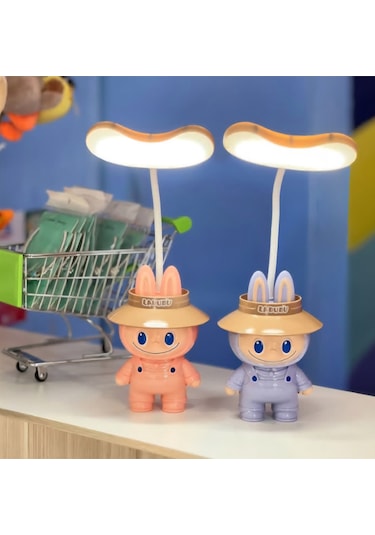 Labubu Led Komodin Masa Lambası Kahverengi