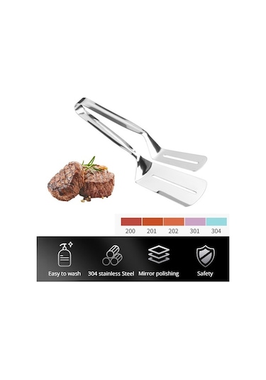 Didadodo Paslanmaz Çelik 304 Mangal Maşası - Küçük Ve Hafif Izgara Ve Barbekü İçin Pratik Mutfak Aleti