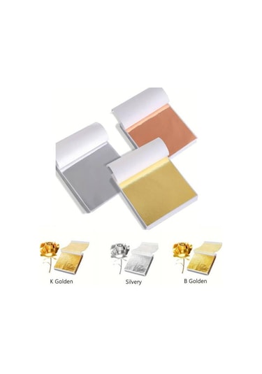 Varak Kaplama Yaprak Metalik Folyo 9x9cm 10lu Paket 14 Light Fragrant Silver R5799f-14 Karışık