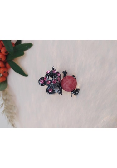 Gümüş Renk Fare Figürlü Yüzük Pembe Kristalli Ayarlanabilir Çocuk Yüzük