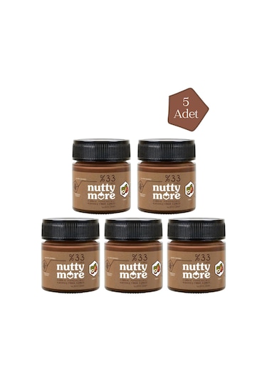 Nutty More %33 Fındık Parçacıklı Kakaolu Fındık Ezmesi 200 Gr X 5 Adet