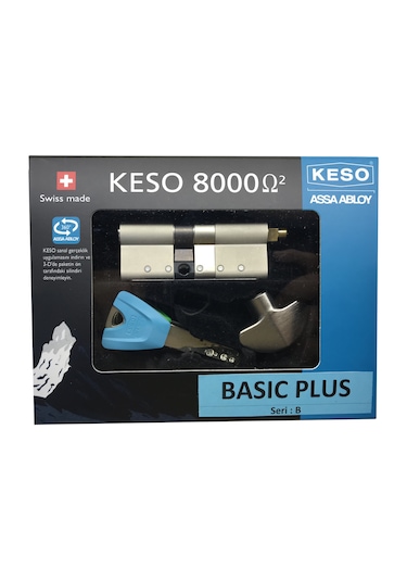 Keso K8000 Ω 2 - Basıc Plusserisi - Mandallı Yüksek Güvenlik Silindiri