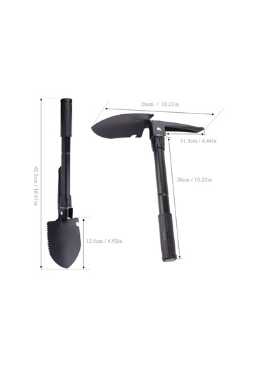 Çelik Katlanır Fonksiyonel Kamp Kazma Kürek Ve Kesme Aleti Seti Küçük Kazma Kürek Seti