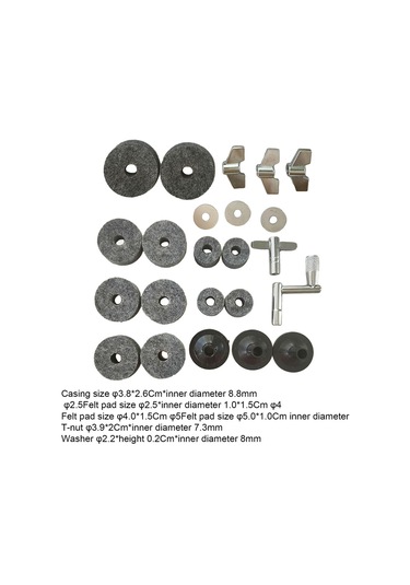 Homyl Yedek Zil Parçaları Hi Hat Debriyaj Keçe Davul Tuşları