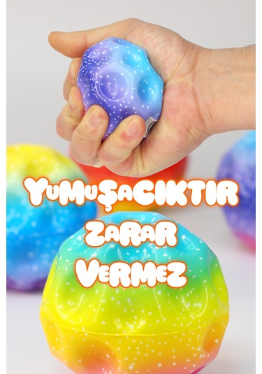 Yükseğe Zıplayan Top Moonball Galaksi Uzay Ay Topu Aşırı Zıplayan Moonball Bahçe Oyuncağı Gökkuşağı