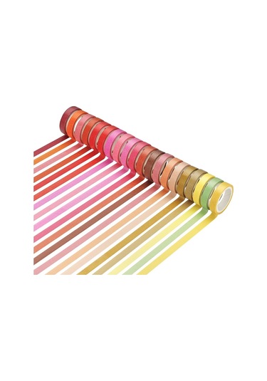 Cbtx 60 Renk/kutu 8mmx4m Saf Renk Gökkuşağı Bant El Defter Dekorasyon Çıkartma