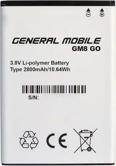General Mobile Gm 8 Go Batarya Pil 2800 Mah
