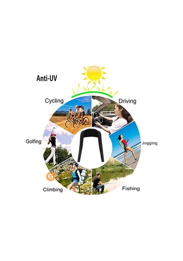 Padalink Golf Ve Bisiklet İçin Güneşten Koruyucu Tek Parça Omuzlu Kolenik - Nane Yeşili, Siyah, Ten Rengi 3 Adet