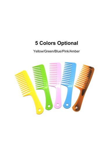 Singree Büyük Dişli Saç Tarak, Kıvırcık Saçlar İçin Düzenleyici, Pembe Abs Materyal, 23.8cm Boyutlu Saç Aracı