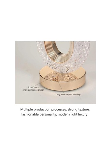 Maoyaya Lw-20 Şarjlı Kristal Elmas Dokunmatik Romantik Led Akrilik Masa & Gece Lambası Beyaz