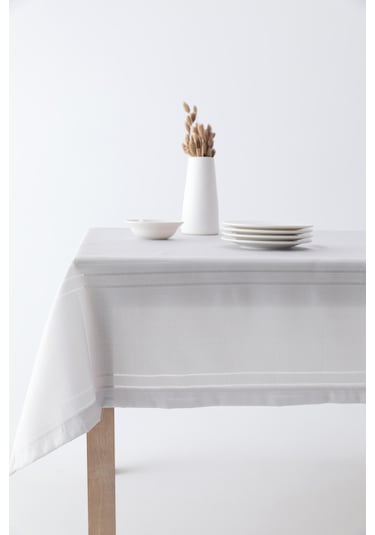 Açelya Leke Tutmaz Masa Örtüsü 160x220 - Gri