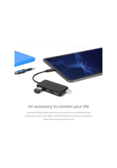 Transcend Ts-hub2c 4-port Usb 3.1 Gen 1 Type-c Hub, 5gbps Hız, Ma
