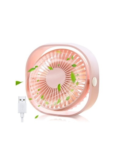 Mini Fan, Küçük Kişisel Usb Masa Fanı, 3 Hız Taşınabilir Masaüstü Masa Soğutma Fanı Usb İle Güçlenir, Güçlü Rüzgar, Sessiz Çalışma F82x5s Pembe