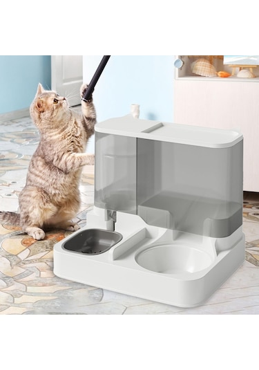 Suntek 2& 39 Si 1 Arada Evcil Hayvan Besleyici Pürüzsüz Gri