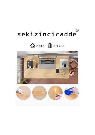 Yükseklik Ayarlı Çalışma Masası - Ceviz Tekerli 100x50