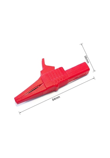 P2003 Krokodil Multimetre Test Klipsi - Kırmızısiyah