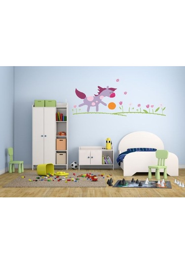 DUVAR SÜSÜ (STİCKER) KÜÇÜK AT DESENLİ PVC 70X50X0,5CM