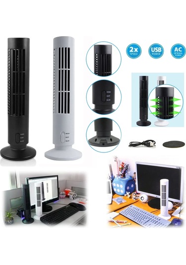 Kule Tipi Usb Elektrik Fan Yapraksız Klima Fanı