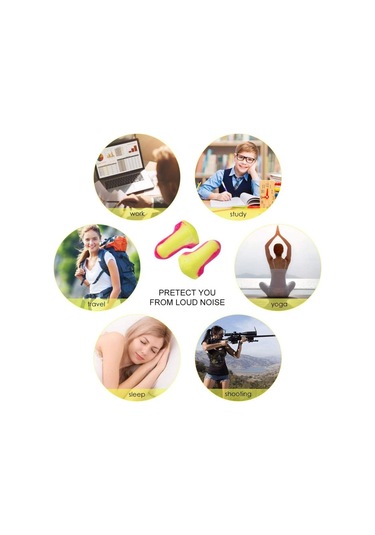 Uyku İçin 20 Çift Kulak Tıkacı, Trafik Gürültüsüne Karşı Gürültü Azaltıcı Yumuşak İşitme Koruması, Çalışma Gezileri, Konserler, Fitness Ve Spor İçin