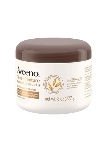 Aveeno Tone + Texture Eksfoliye Edici ve Nemlendirici Gece Vücut Kremi 227 G