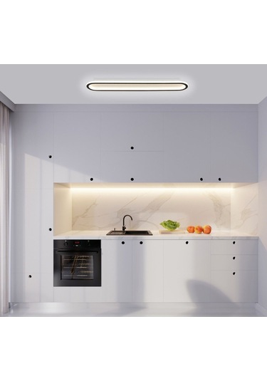 Samsung Ledli Tavan Tipi Plafonier Led Avize 100x16cm Siyah - Sarı