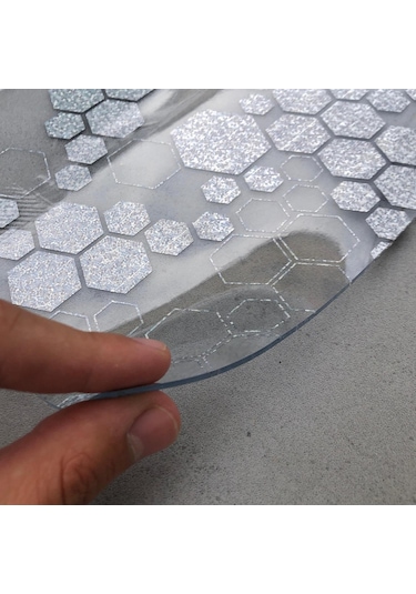 Pvc Şeffaf 012 Desenli 1,2 Mm Kalın Masa Örtüsü