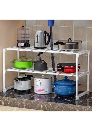 Agoodshop Mutfak Rafı Için Spice Raf Retrattable Kat Dolabı Depolama Çok Fonksiyonlu Depolama Pot Mutfa Antrasit - Gri