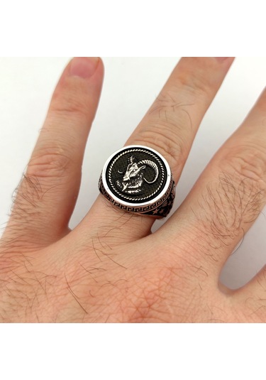 Fkgümüş 925 Ayar Gümüş Koç Burcu Yüzük