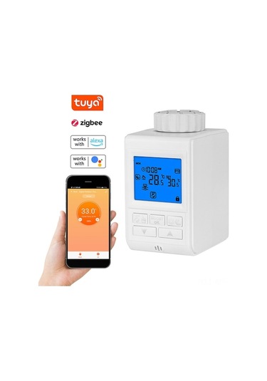 Zigbee Akıllı Radyatör Termostatı - Lcd Ekranlı, 6 Modlu, Uzaktan Kontrol, Alexa Ve Google Asistan Desteği