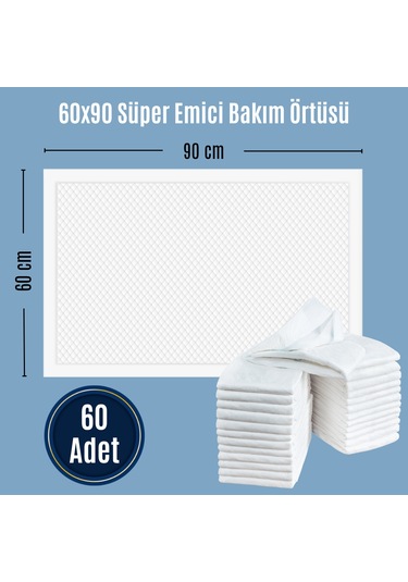 Paddlers 2x30 60 Adet Hasta Bakım Yatak Koruyucu Örtü (60X90 Boyutunda)