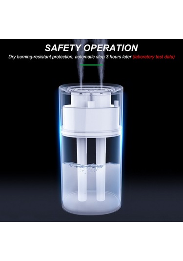 Vkemall 350ml Beyaz Usb Çift Fıçılı Nemlendirici - Araç/ev/ofis Kullanıma Uygun, Renkli Gece Işığı, 100-110ml/saat Buhar Miktarı