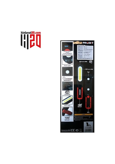 Dht 800 Lümen Mıknatıslı Kancalı Çalışma Lambası D11010004 Kırmızı - Siyah