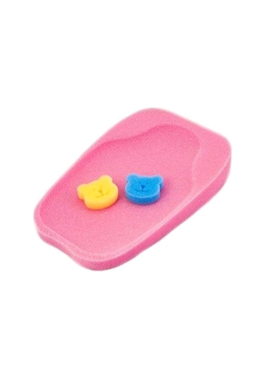 MorBebe Lüx Küvet Süngeri ve 2 Adet Yıkama Süngeri Katlanır Küvetler Için Uygun Kırmızı