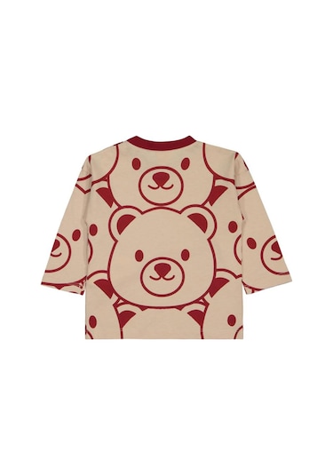 Civil Baby Ayıcıklar Baskılı 6-18 Ay Sweatshirt Bordo