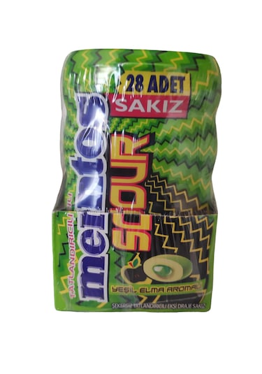 Mentos Sour Yeşil Elma Aromalı Draje Sakız 6 x 56 G