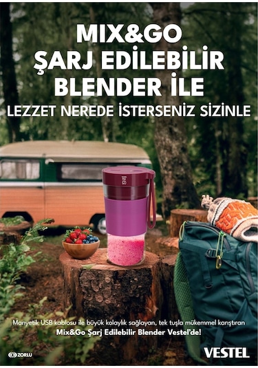 Vestel Mix & Go Şarj Edilebilir Blender