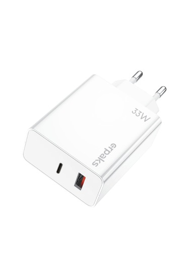 Erpaks Erd 33w Usb-a/type-c Hizli Sarj Adaptoru Beyaz