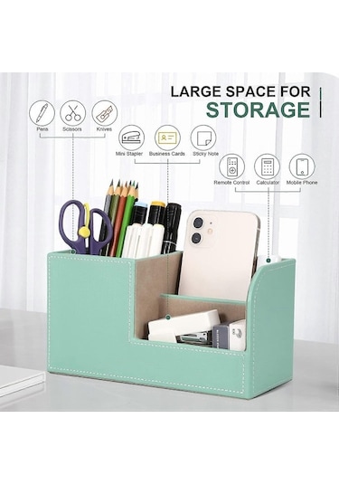 Fortunelane Masa Kalem Tutucu - Masa Organizatörü, Ofis Dekorasyonu, Nane Yeşili