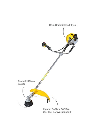 Rtrmax RTM9632SET Benzinli Yan Tip Tırpan + Eldiven + Tırpan Misinası 3'lü Set