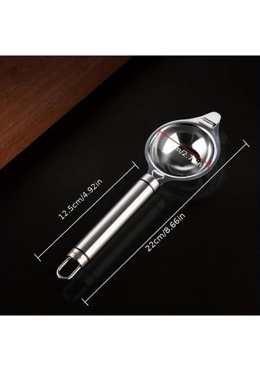 Ulzyvf Yumurta Yumurta Takımı Süzgeci, Sarısı Paslanmaz Mutfak Kaşık Hunisi, Gümüş Gümüş Çelik Çatal Bölücü Bıçak Beyazı Ayırma Ayırıcı, Alet, Aksesuarları, 1pc Ed Gümüş