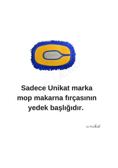 Yeni Tasarım Teleskopik Saplı Araç Yıkama Süpürgesi Fırçasının Yedek Mop Bezi Mavi Sarı- 1 Adet